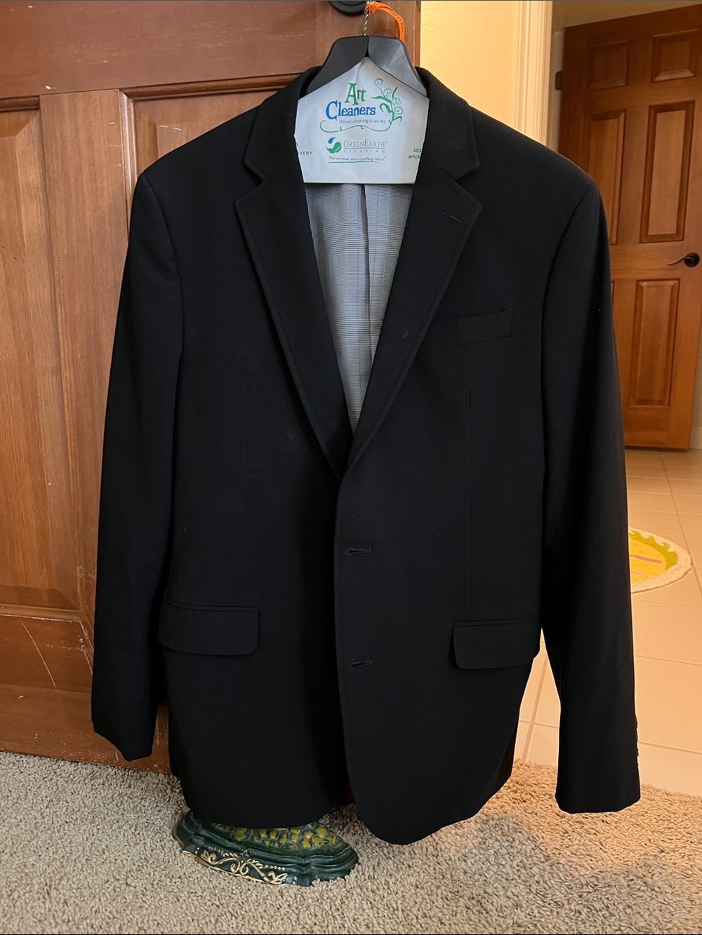jf j.ferrar Black Men's Single-Breasted Suit Jacket